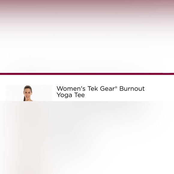 Tek Gear burn out Yoga tee-shirt white short sleeves NWT size Large - Picture 8 of 9